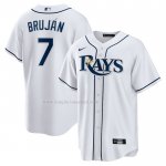 Maglia Baseball Uomo Tampa Bay Rays Vidal Brujan Home Replica Bianco