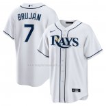 Maglia Baseball Uomo Tampa Bay Rays Vidal Brujan Home Replica Bianco
