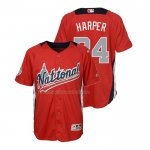 Maglia Baseball Bambino All Star 2018 Bryce Harper Home Run Derby National League Rosso