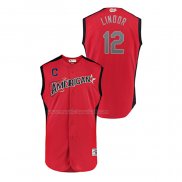 Maglia Baseball Bambino All Star 2019 Cleveland Indians Francisco Lindor Player American League Rosso