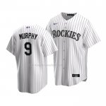 Maglia Baseball Bambino Colorado Rockies Daniel Murphy Replica Home 2020 Bianco