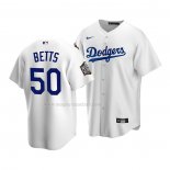 Maglia Baseball Bambino Los Angeles Dodgers Mookie Betts Home Replica 2020 Bianco