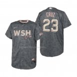 Maglia Baseball Bambino Washington Nationals Nelson Cruz 2022 City Connect Replica Grigio