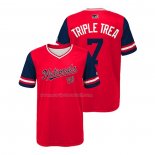Maglia Baseball Bambino Washington Nationals Trea Turner 2018 Llws Players Weekend Triple Trea Rosso