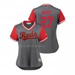 Maglia Baseball Donna Cincinnati Reds Phillip Ervin 2018 Llws Players Weekend Magic Grigio