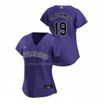 Maglia Baseball Donna Colorado Rockies Charlie Blackmon Replica Alternato 2020 Viola