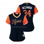 Maglia Baseball Donna Detroit Tigers James Mccann 2018 Llws Players Weekend Mccannon Blu