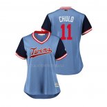 Maglia Baseball Donna Minnesota Twins Jorge Polanco 2018 Llws Players Weekend Chulo Blu