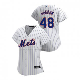 Maglia Baseball Donna New York Mets Jacob Degrom Replica Home 2020 Bianco