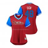 Maglia Baseball Donna Philadelphia Phillies Jerad Eickhoff 2018 Llws Players Weekend Eick Scarlet