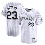 Maglia Baseball Uomo Colorado Rockies Kris Bryant 2024 World Tour Mexico City Series Home Limited Bianco