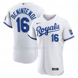 Maglia Baseball Uomo Kansas City Royals Andrew Benintendi 2022 Home Autentico Bianco
