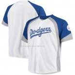Maglia Baseball Uomo Los Angeles Dodgers Big & Tall Full Snap Bianco