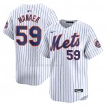 Maglia Baseball Uomo New York Mets Sean Manaea Home Limited Bianco