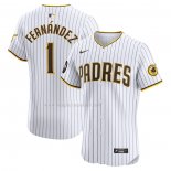 Maglia Baseball Uomo San Diego Padres Tony Fernandez Home Elite Bianco