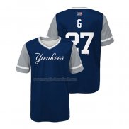 Maglia Baseball Bambino New York Yankees Giancarlo Stanton 2018 Llws Players Weekend G Blu