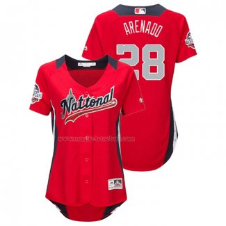 Maglia Baseball Donna All Star 2018 Nolan Arenado Home Run Derby National League Rosso