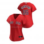 Maglia Baseball Donna Boston Red Sox Andrew Benintendi Replica Alternato 2020 Rosso