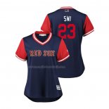 Maglia Baseball Donna Boston Red Sox Blake Swihart 2018 Llws Players Weekend Swi Blu