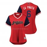 Maglia Baseball Donna Cleveland Indians Brandon Guyer 2018 Llws Players Weekend La Pinata Rosso
