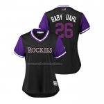 Maglia Baseball Donna Colorado Rockies David Dahl 2018 Llws Players Weekend Baby Dahl Nero