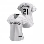 Maglia Baseball Donna Colorado Rockies Kyle Freeland Replica Home 2020 Bianco