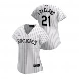 Maglia Baseball Donna Colorado Rockies Kyle Freeland Replica Home 2020 Bianco