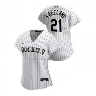 Maglia Baseball Donna Colorado Rockies Kyle Freeland Replica Home 2020 Bianco