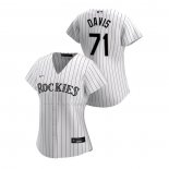 Maglia Baseball Donna Colorado Rockies Wade Davis Replica Home 2020 Bianco