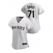 Maglia Baseball Donna Colorado Rockies Wade Davis Replica Home 2020 Bianco
