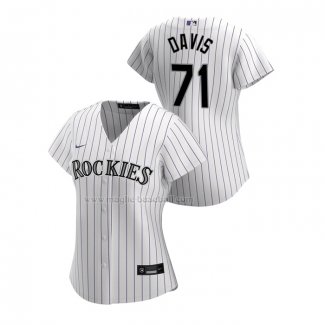Maglia Baseball Donna Colorado Rockies Wade Davis Replica Home 2020 Bianco
