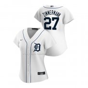 Maglia Baseball Donna Detroit Tigers Jordan Zimmermann Replica Home 2020 Bianco