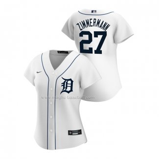 Maglia Baseball Donna Detroit Tigers Jordan Zimmermann Replica Home 2020 Bianco