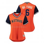 Maglia Baseball Donna Houston Astros Jake Marisnick 2018 Llws Players Weekend Big Fudge Arancione