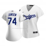 Maglia Baseball Donna Los Angeles Dodgers Kenley Jansen Replica Home 2020 Bianco