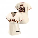 Maglia Baseball Donna San Francisco Giants Buster Posey Replica Home 2020 Crema