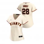 Maglia Baseball Donna San Francisco Giants Buster Posey Replica Home 2020 Crema