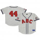 Maglia Baseball Uomo Atlanta Crackers 44 Rings & Crwns Mesh Button Down Replica Crema