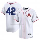 Maglia Baseball Uomo Cincinnati Reds 2024 Jackie Robinson Day Home Limited Bianco