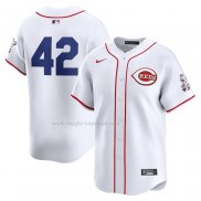 Maglia Baseball Uomo Cincinnati Reds 2024 Jackie Robinson Day Home Limited Bianco