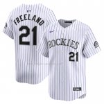 Maglia Baseball Uomo Colorado Rockies Kyle Freeland Home Limited Bianco