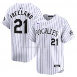 Maglia Baseball Uomo Colorado Rockies Kyle Freeland Home Limited Bianco