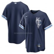 Maglia Baseball Uomo Kansas City Royals 2022 City Connect Replica Alternato Blu