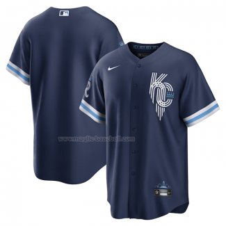 Maglia Baseball Uomo Kansas City Royals 2022 City Connect Replica Alternato Blu