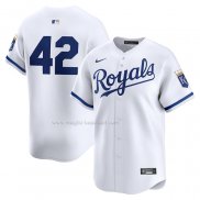 Maglia Baseball Uomo Kansas City Royals 2024 Jackie Robinson Day Home Limited Bianco