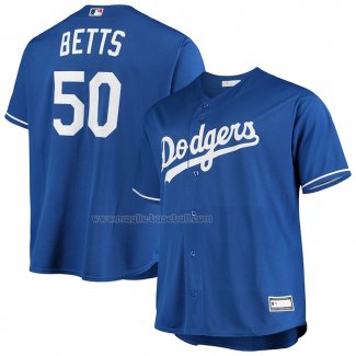 Maglia Baseball Uomo Los Angeles Dodgers Mookie Betts Majestic Big & Tall Replica Blu