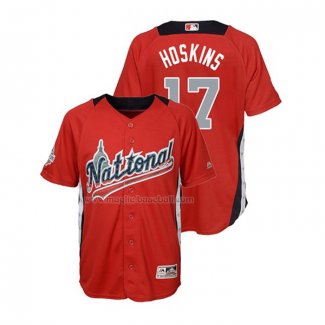 Maglia Baseball Bambino All Star 2018 Rhys Hoskins Home Run Derby National League Rosso