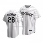 Maglia Baseball Bambino Colorado Rockies Nolan Arenado Replica Home 2020 Bianco