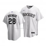 Maglia Baseball Bambino Colorado Rockies Nolan Arenado Replica Home 2020 Bianco
