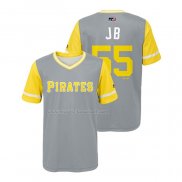 Maglia Baseball Bambino Pittsburgh Pirates Josh Bell 2018 Llws Players Weekend Jb Grigio